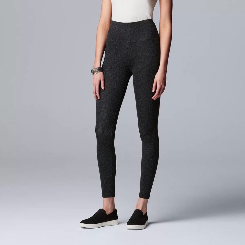 Simply Vera Vera Wang High Rise Heavyweight Leggings - Black - Picture 2 of 5